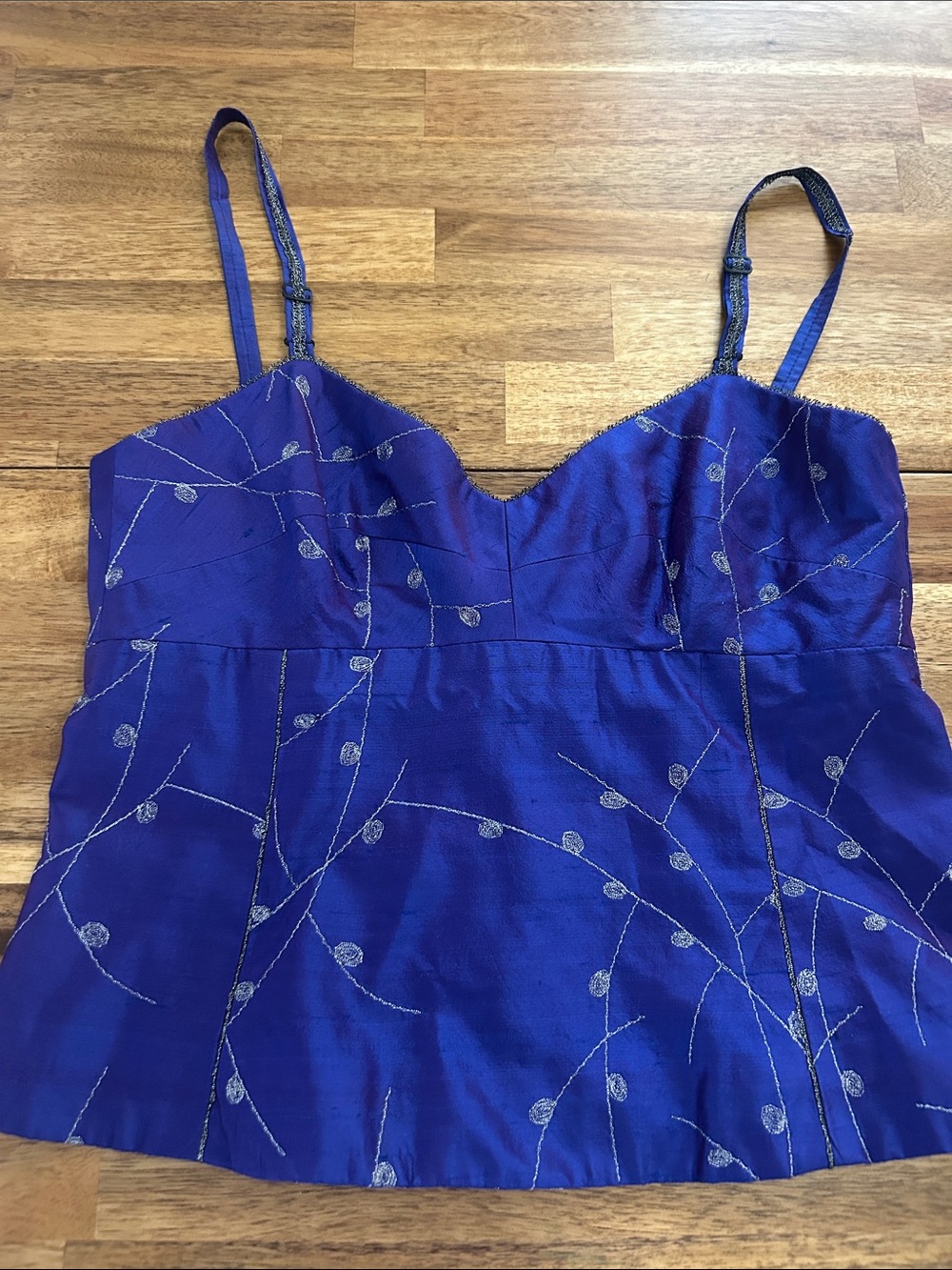 Vintage 90s Y2K Nicole Miller Women's Embroidered Camisole and Skirt Set - Picture 2 of 7